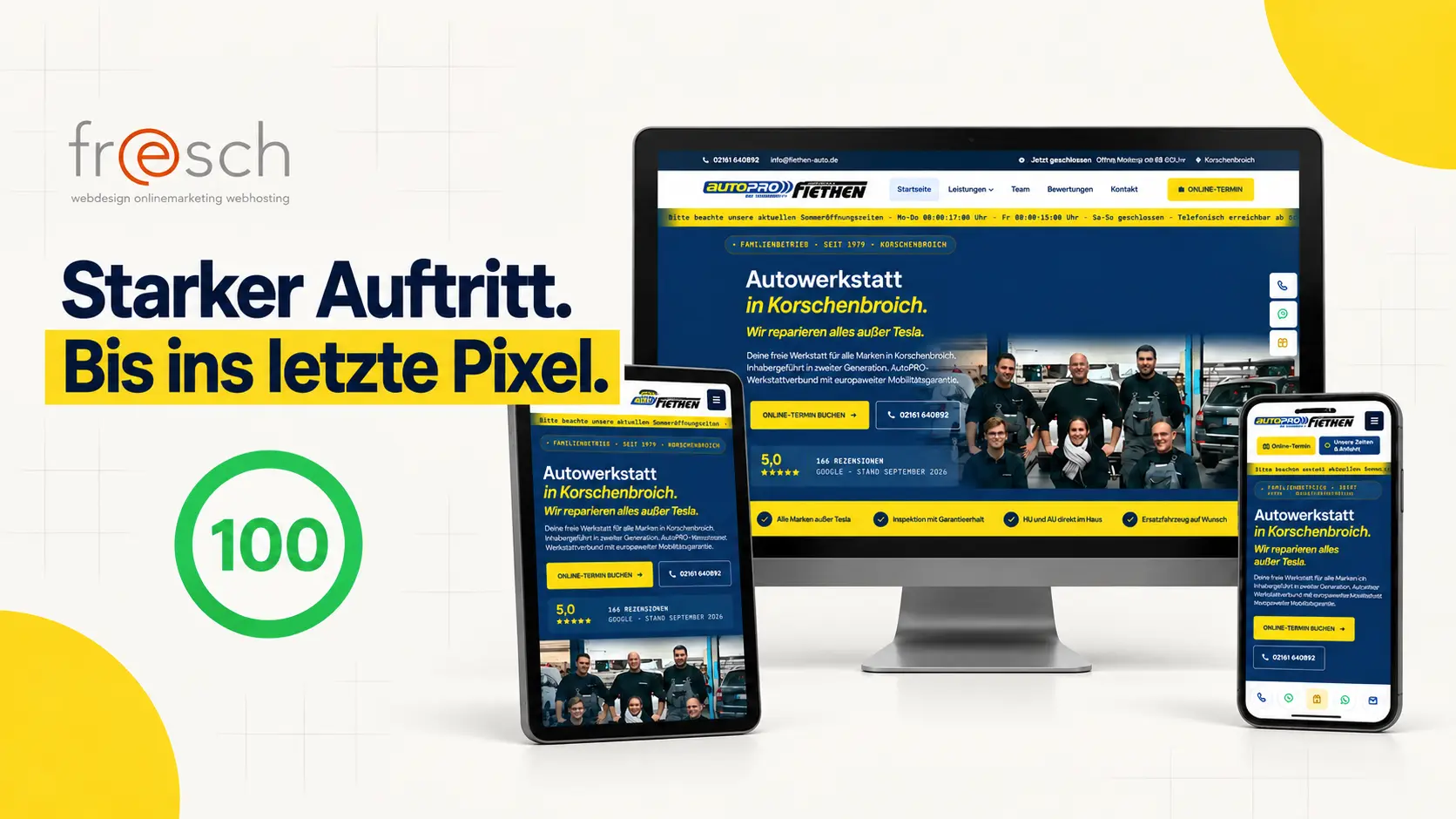 Webdesign für ein Autohaus: die neue Website von Autohaus Fiethen